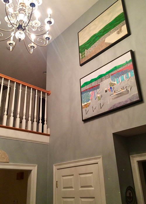 Paintings In The Entry Foyer On Our 3 Boardwalk Cape Cod Vacation Rental