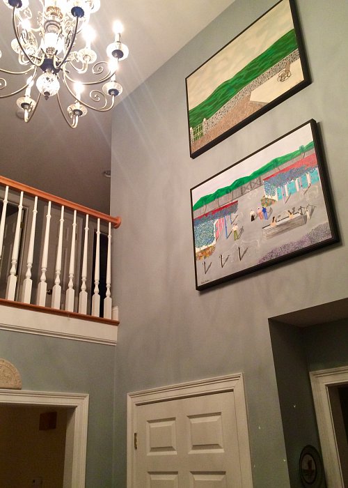 Paintings In The Entry Foyer On Our 3 Boardwalk Cape Cod Vacation Rental