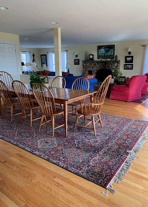 Side View Image Of Dining Table On Our 3 Boardwalk Cape Cod Vacation Rental