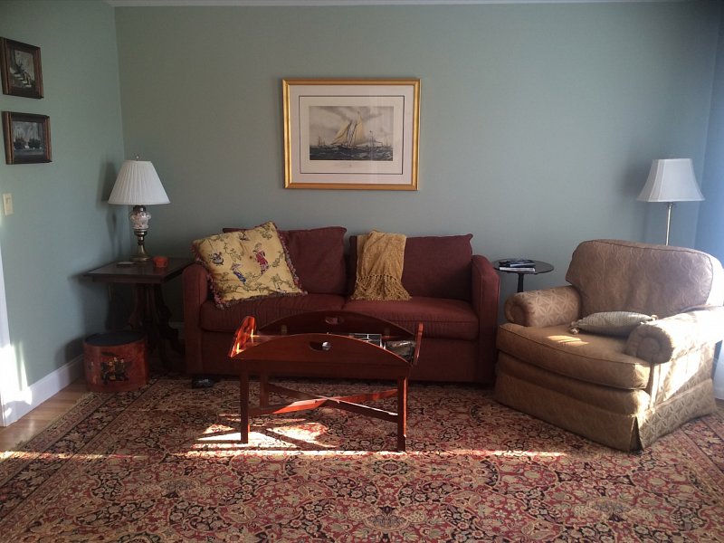 Sofa And Lounge On TV Room On Our 3 Boardwalk Cape Cod Vacation Rental 