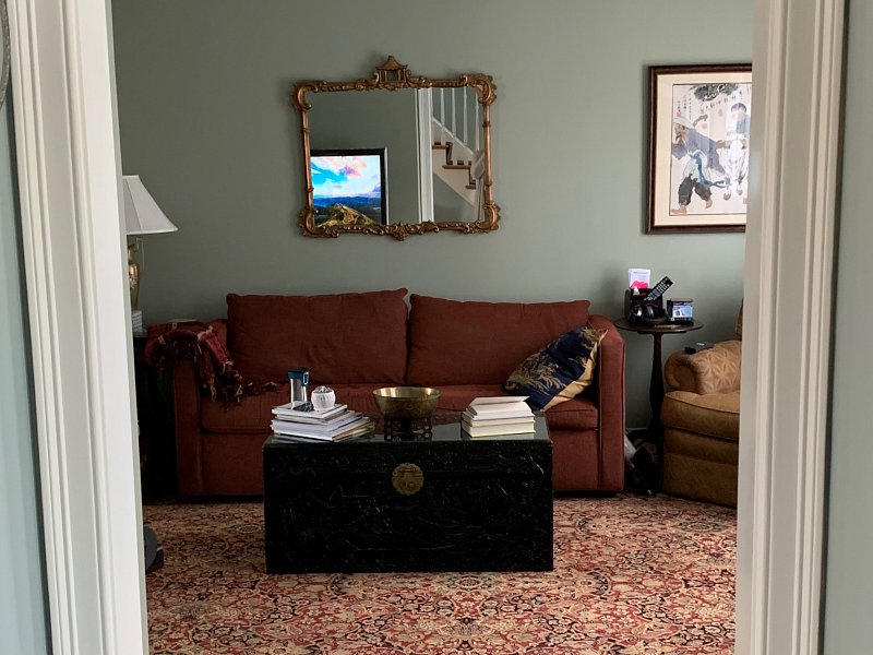 Sofa On TV Room On Our 3 Boardwalk Cape Cod Vacation Rental